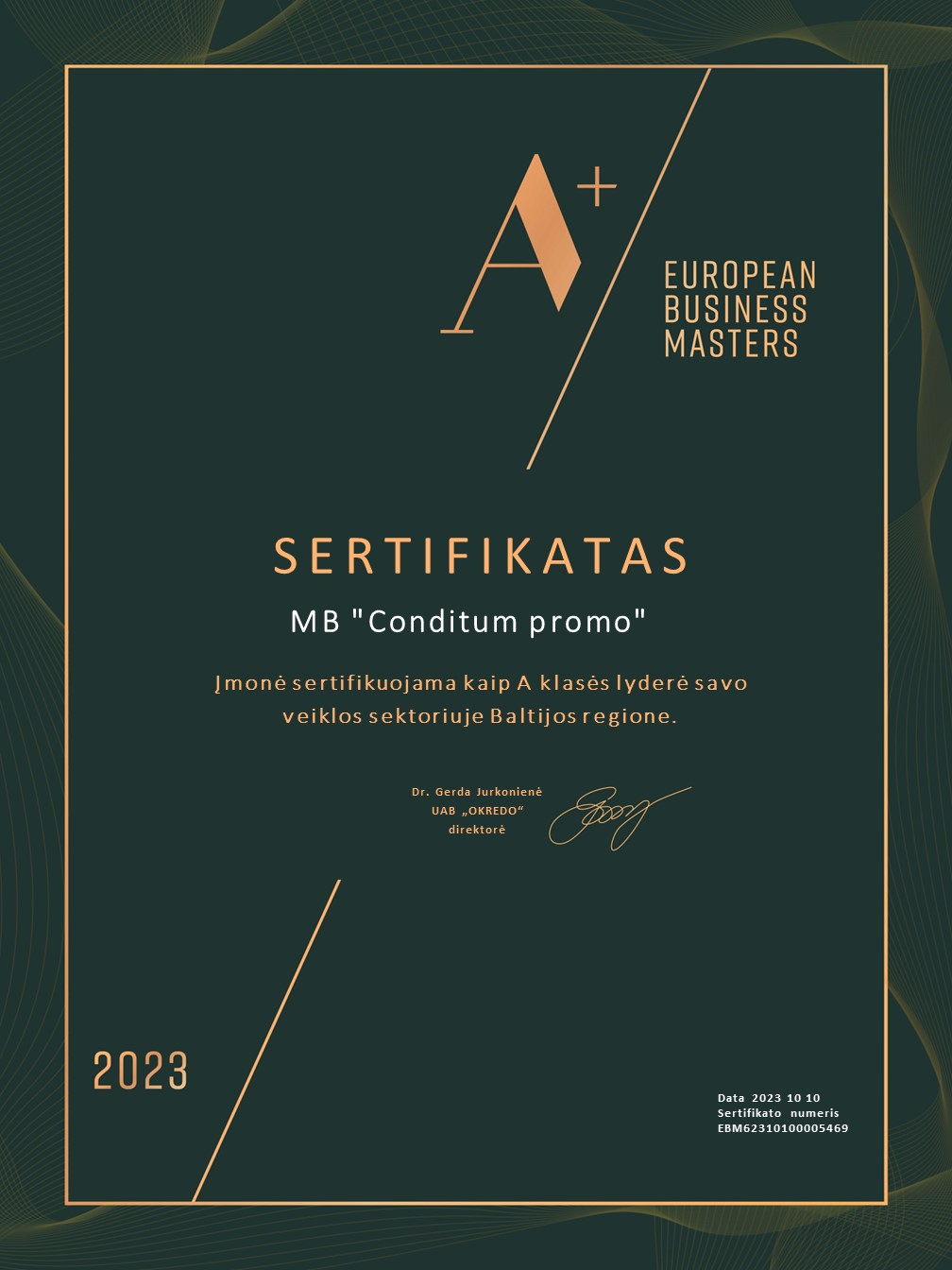 bepelėsio.lt A+ sertifikatas